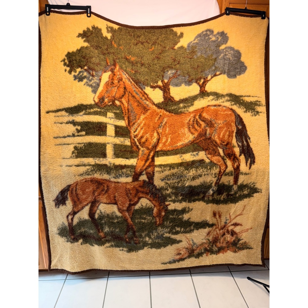 Vintage Chatham North Star Horse Blanket Reverse Acrylic San Marcos Style Brown